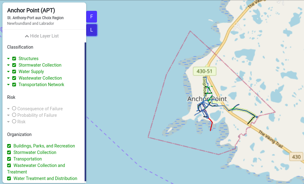 Map with layers