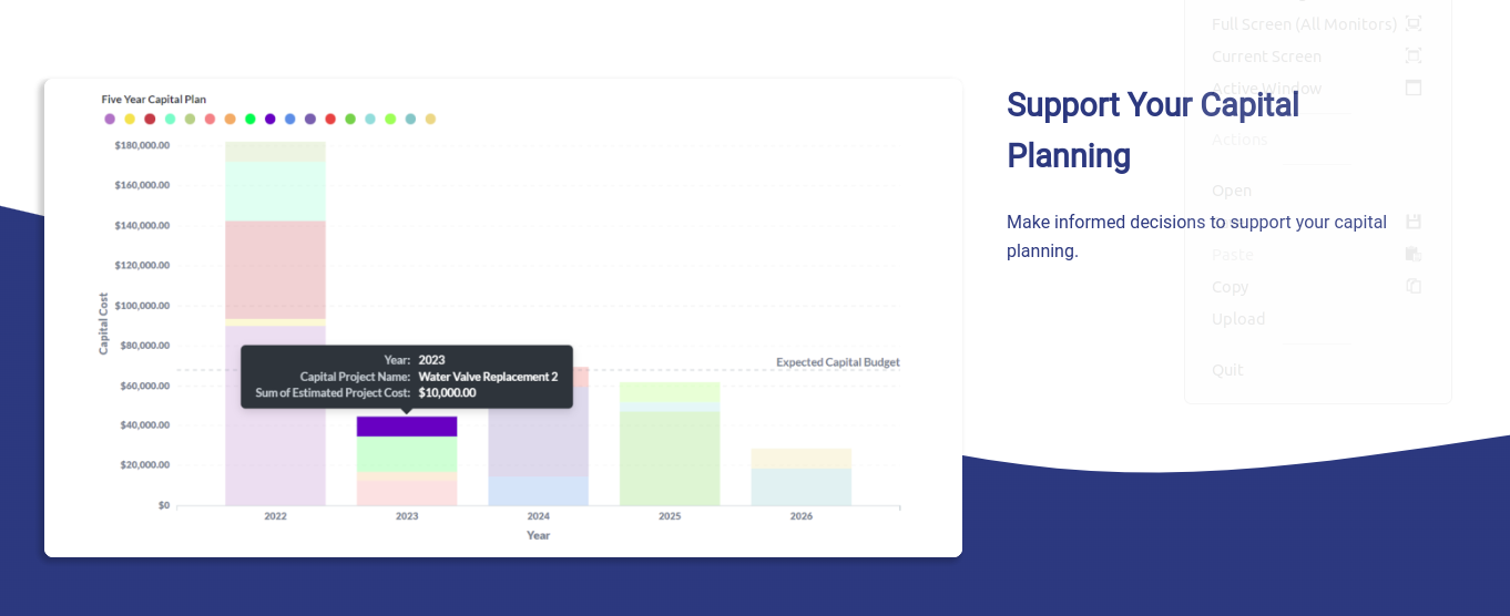 support your capital planning